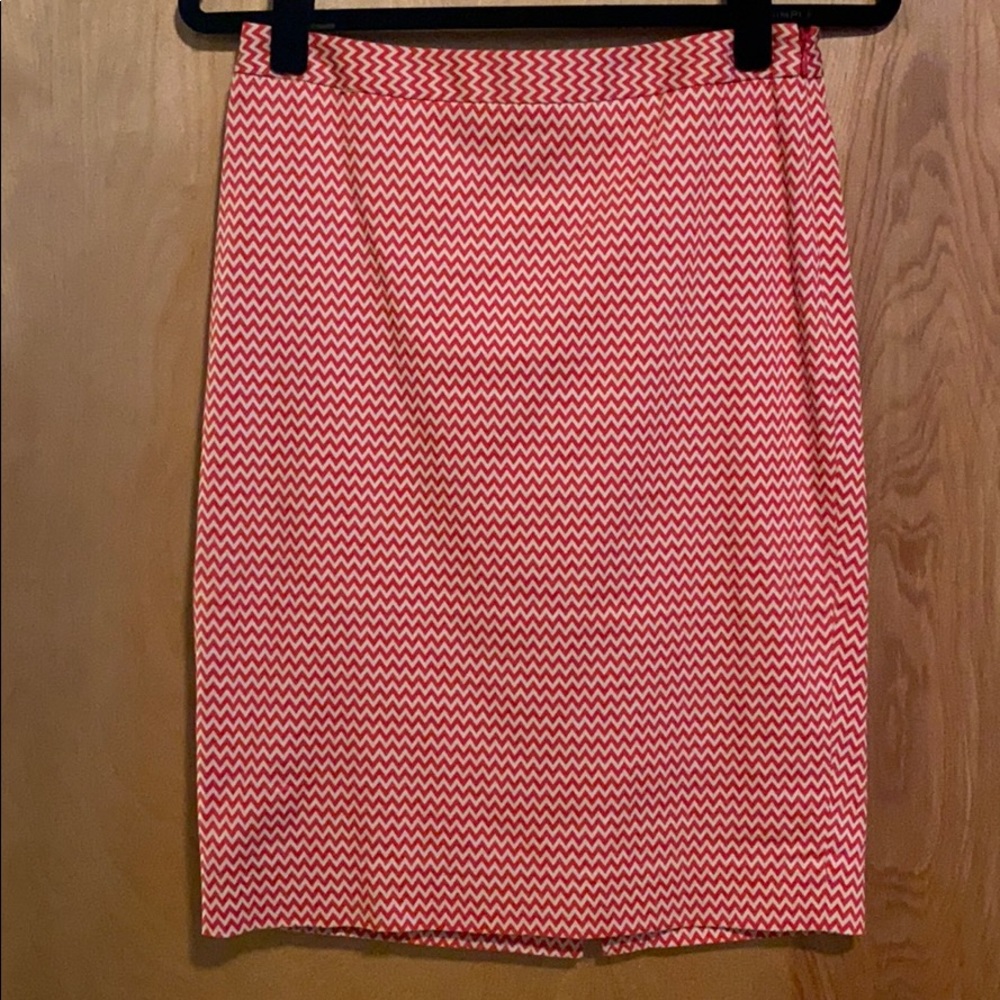Chevron pencil skirt